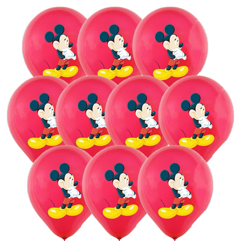 Disney Mickey Mouse Donald Duck Printed Balloon 12inch Red Yellow Blue latex ball Boy Girl Birthday party decoration Baby shower