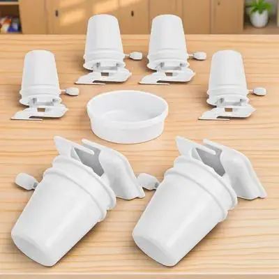 아바오담 6개입 시계태엽 로봇 장난감 바람으로 움직이는 동물 메커니즘 부품 부활절 공예 액세서리 화이트