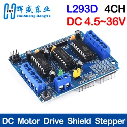 스텝퍼 모터 드라이버 보드 제어 실드 모듈, 모터 드라이브 확장 보드, Arduino Mega2560 4 채널 UNO R3, L293D