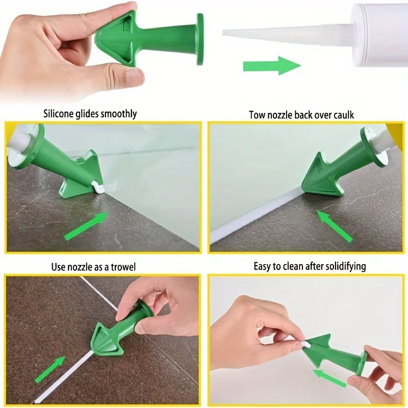 3-piece Set of Sealant Sealant Filling Nozzle Sprayer Scraper Multifunctional Scraper Trimming Decoration, and Beauty Joint Tool
