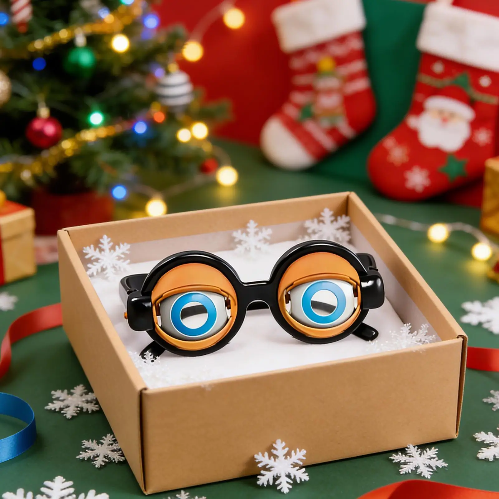 Occhiali divertenti Lampeggiante Scherzo Roba Giocattoli Scuotendo gli occhi Occhiali da sole Gag Puntelli per bambini Ragazzi Adolescenti Festa Vacanza Photo Booth Costume