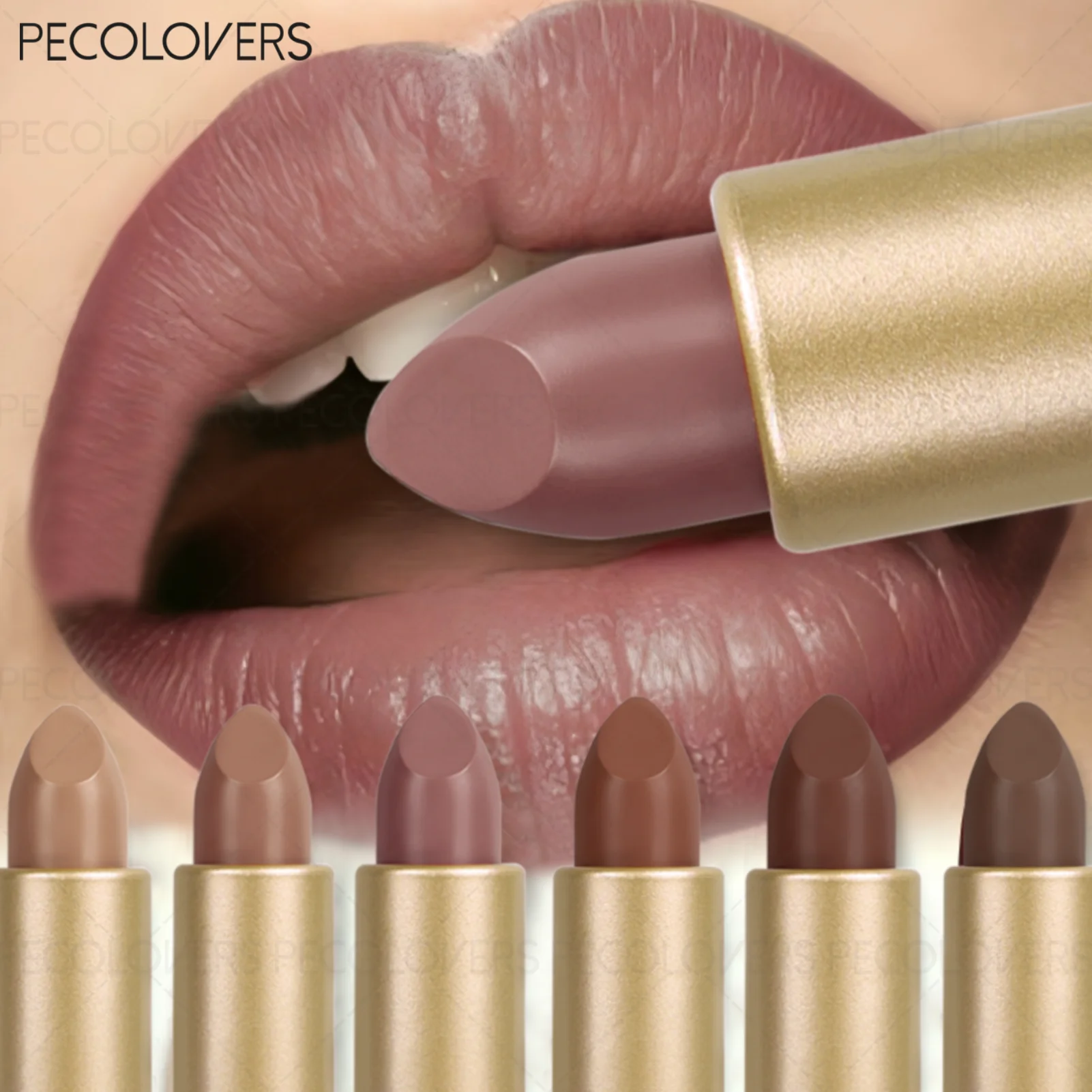 1 Pcs Velvet Matte Lipstick, Reddish Brown Deep Berry Brown, Non-sticky Texture, Waterproof Long-lasting, Lip Gloss Lip Liner