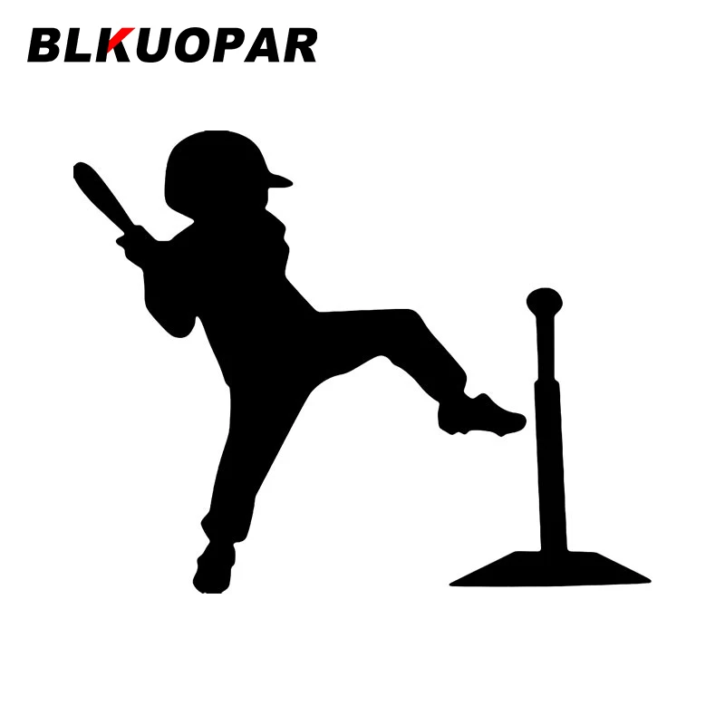 BLKUOPAR Tee Ball Player Car Sticker Sunscreen Vinyl Fashionable Creative Waterproof Occlusion Scratch VAN Car Accessories