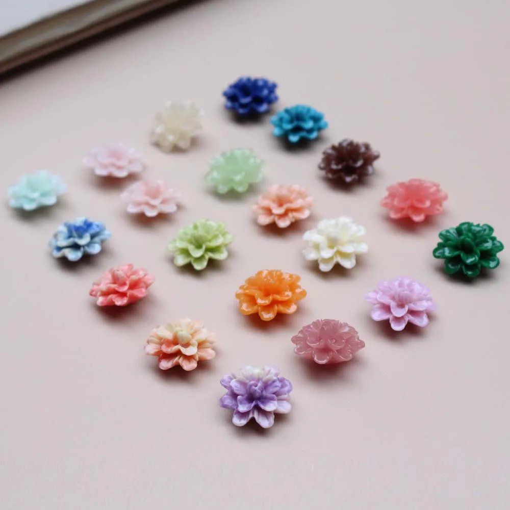 10Pcs 17mm Multi-Color Artificial Coral flower Sunflower beads Loose beads for Jewelry Bracelet Necklace Earring DIY making