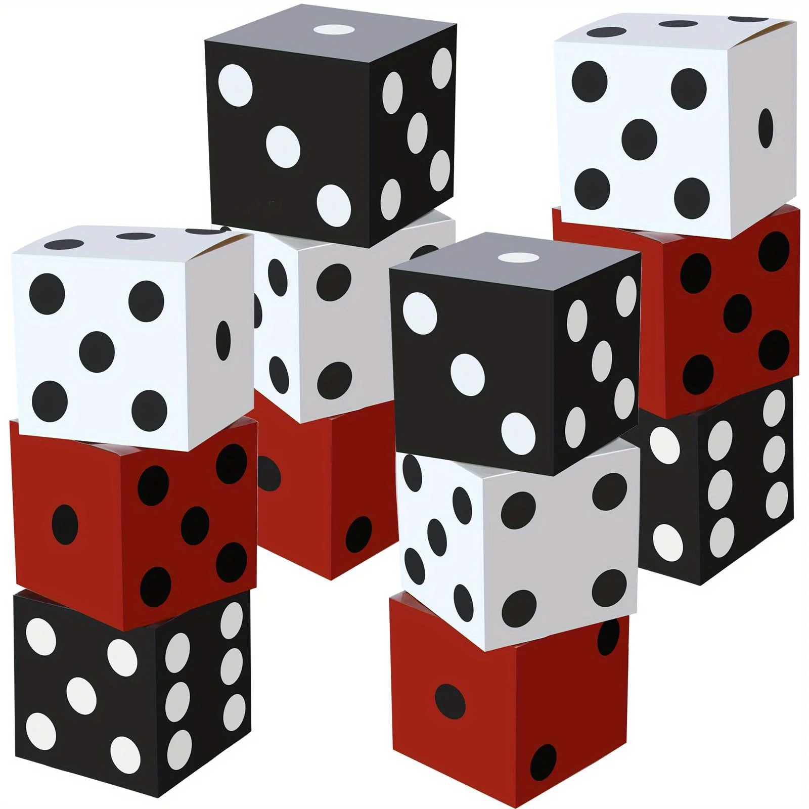 12 Large Dice Boxes 11 Inch Themed Party Decorations Las Vegas Giant Dice Centerpieces Tabletop Dice Party Night Graduation