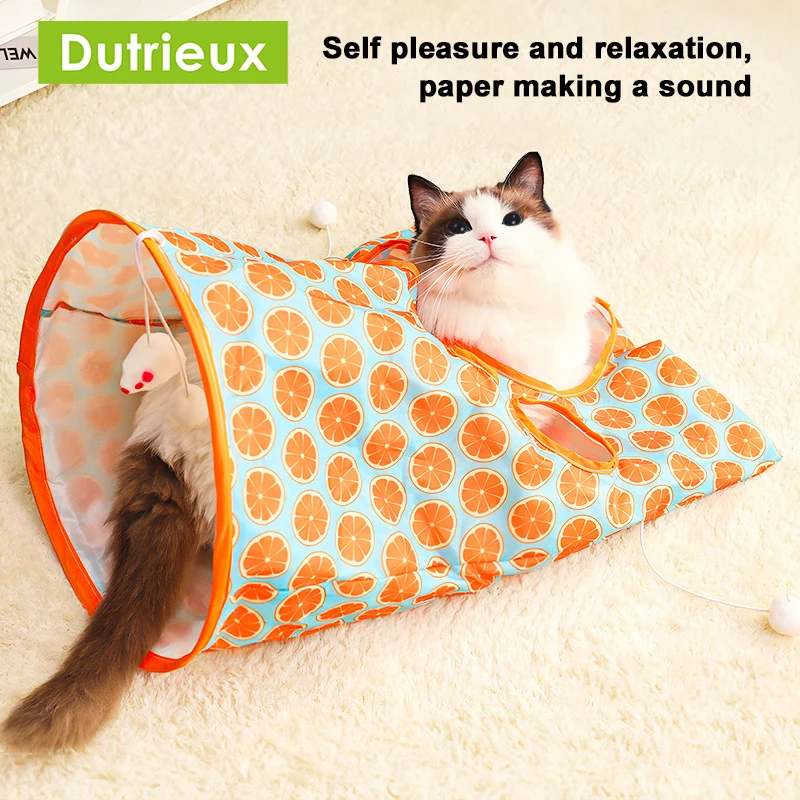 Cat Toy Diamond Bag Self-Hi Relieving Stuffy Artifact Cat Teaser Tunnel Ringing Paper Bite-Resistant Fur Ball Pet Supplies Toys