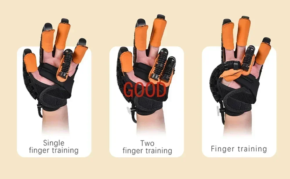 Rechargeable Rehabilitation Equipment Robot Gloves Stroke Hemiplegia Cerebral Infarction Training Finger Hand Function Exerciser