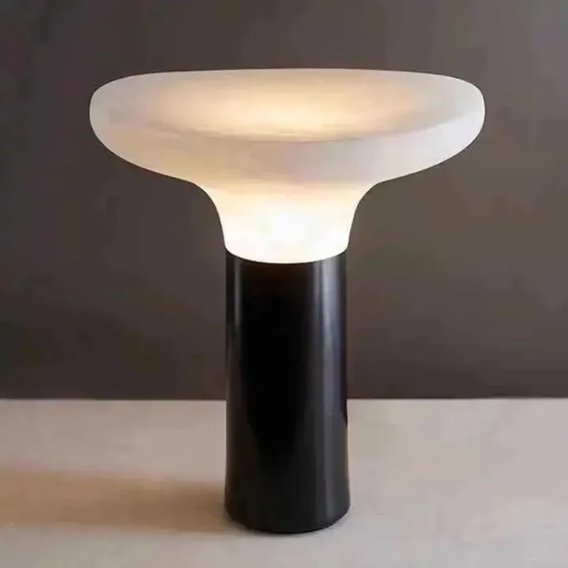 

Danish mushroom table lamp, marble resin ambient decorative table lamp
