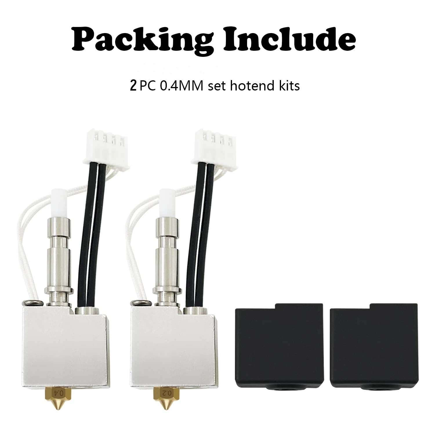 2 Pack Hotend for Kobra S1 Combo 0.4MM Print Head Extruder Kit Hot End Brass Nozzle for Anycubic Kobra S1/ACE Pro