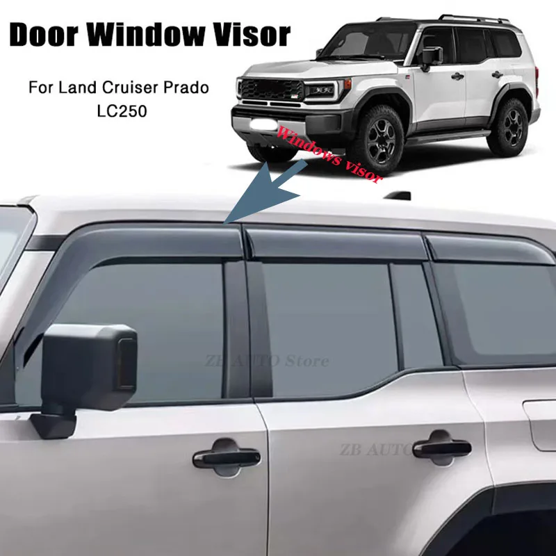 

For Land Cruiser Prado LC250 Window visors Rain water prevention; Covering the sunlight; Anti fog; Snow prevention