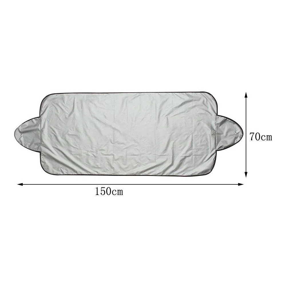 Car Frost Sun Shade Protector Cover Tarp Flap Windshield Cover Smart Windscreen Snow Automobile Anti-UV Nylon Sunction Winter view 6