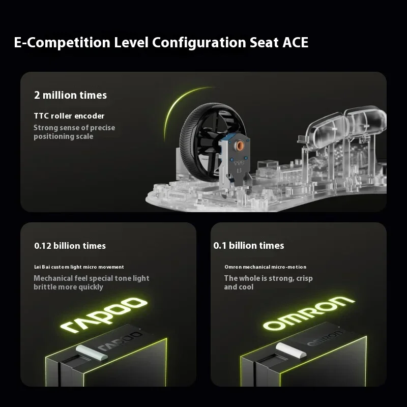 ماوس لاسلكي جديد من Rapoo VT3S مزدوج 8K من الجيل الثاني، عمر بطارية طويل، ماوس ألعاب مخصص خفيف الوزن #5