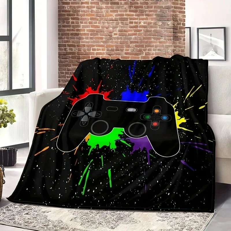 Gaming Flannel Blanket Gamer Gamepad Throw Blanket 3D Print Ultra Soft Home Decor Comfortable Bedding For Sofa Bed Couch Travel