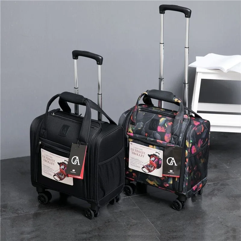 16 Large capacity Lightweight Portable Small Female Boarding Suitcase Light Sound Universal Wheel Trolley Case Cosmetic Case