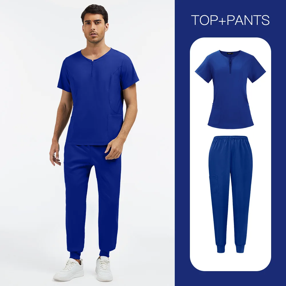 Uniformes médicos profesionales para hombres y mujeres, conjuntos de batas quirúrgicas para Hospital, clínica Dental, belleza, Spa, laboratorio, ropa de trabajo, trajes