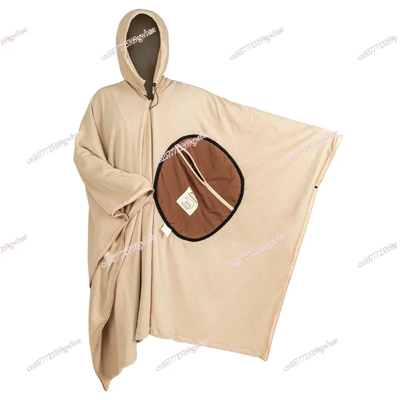 

Multi-purpose cape sleeping bag Outdoor fleece sleeping bag Warm wearable adult cape sleeping bag