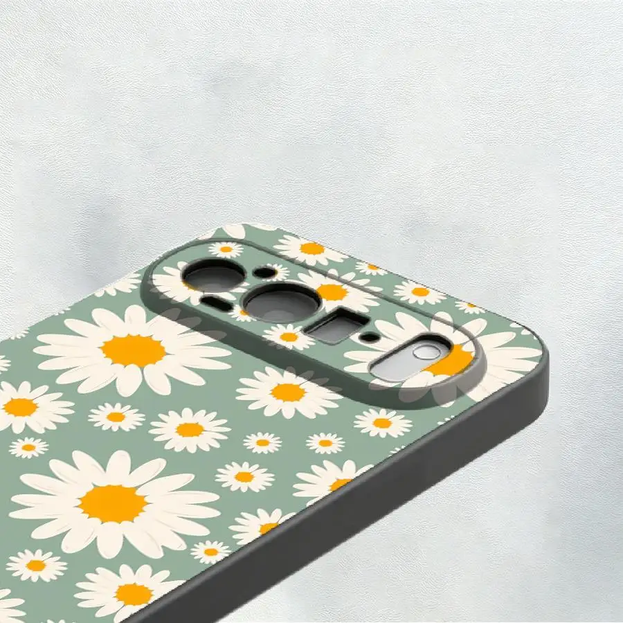 Case for Google Pixel 10A 7a 9a 8a 6 7 8 Pro 10 9 Pro XL 6a Funda Phone Cover Mint Green Daisy Flower view 5