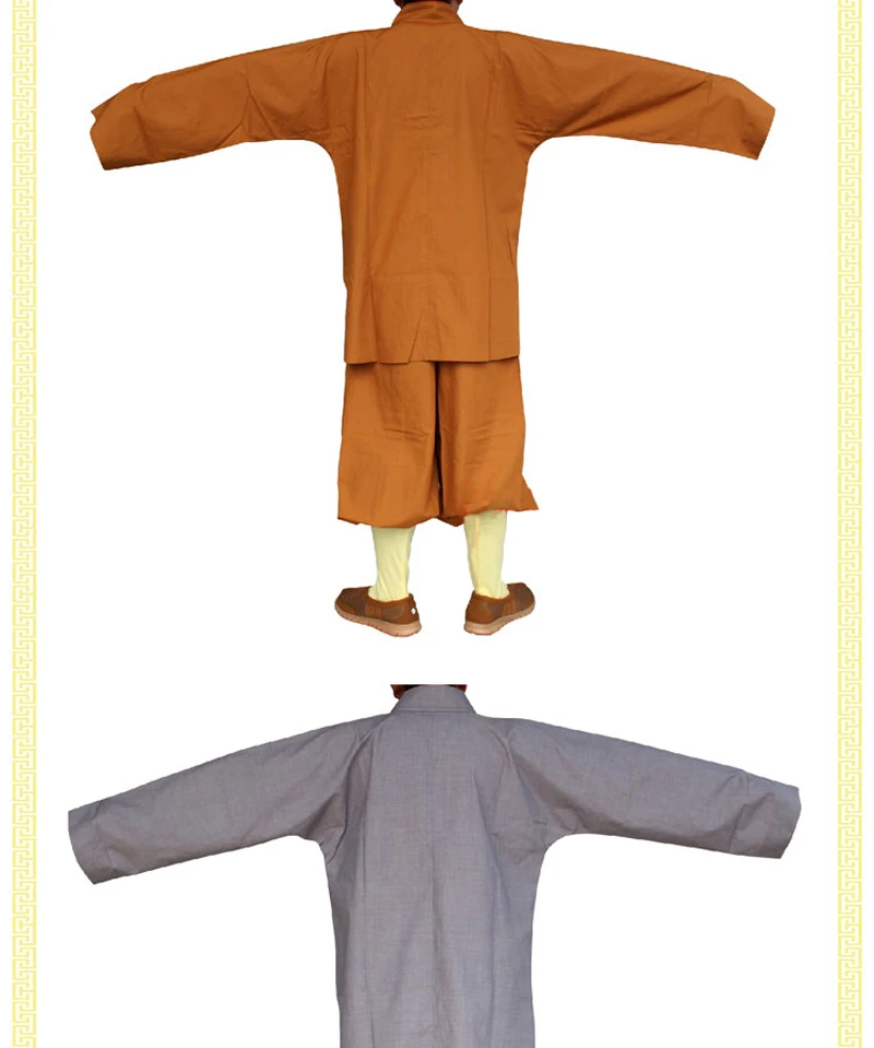 New 3 Colors Shaolin Temple Costume Zen Buddhist Robe Buddhist Monk Robes Gown Religion Monk Clothing Haiqing Uniforms For Monk