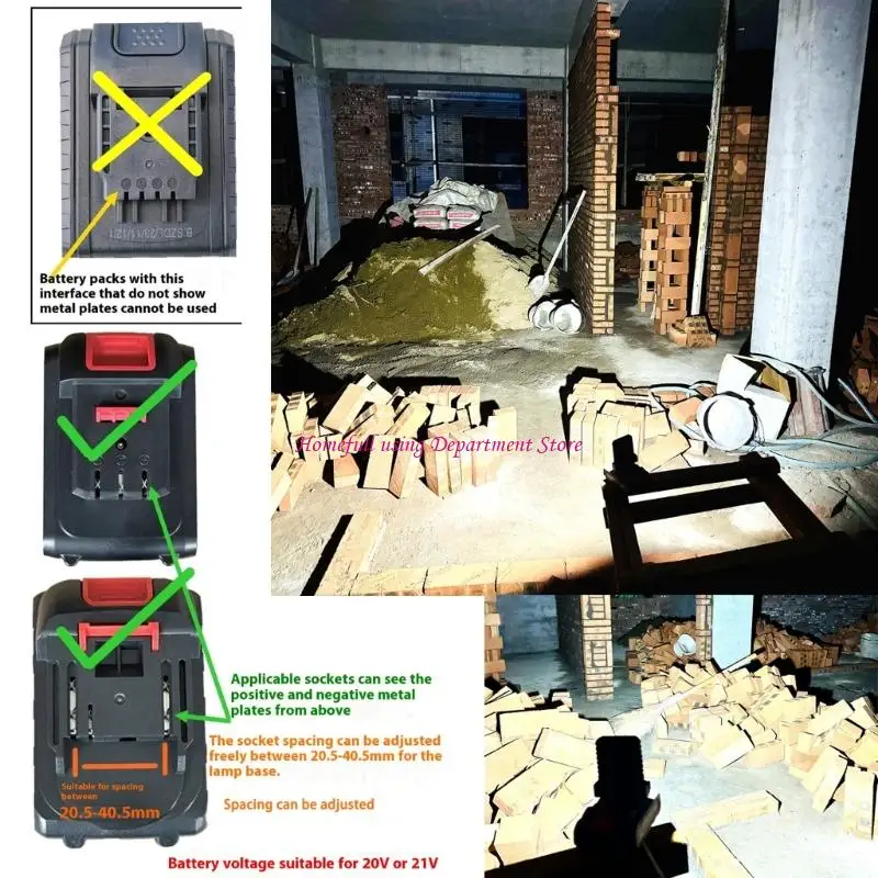 

Multipurpose 21V Electric Tool LED Work Light Lamp For Power Tool Batteries