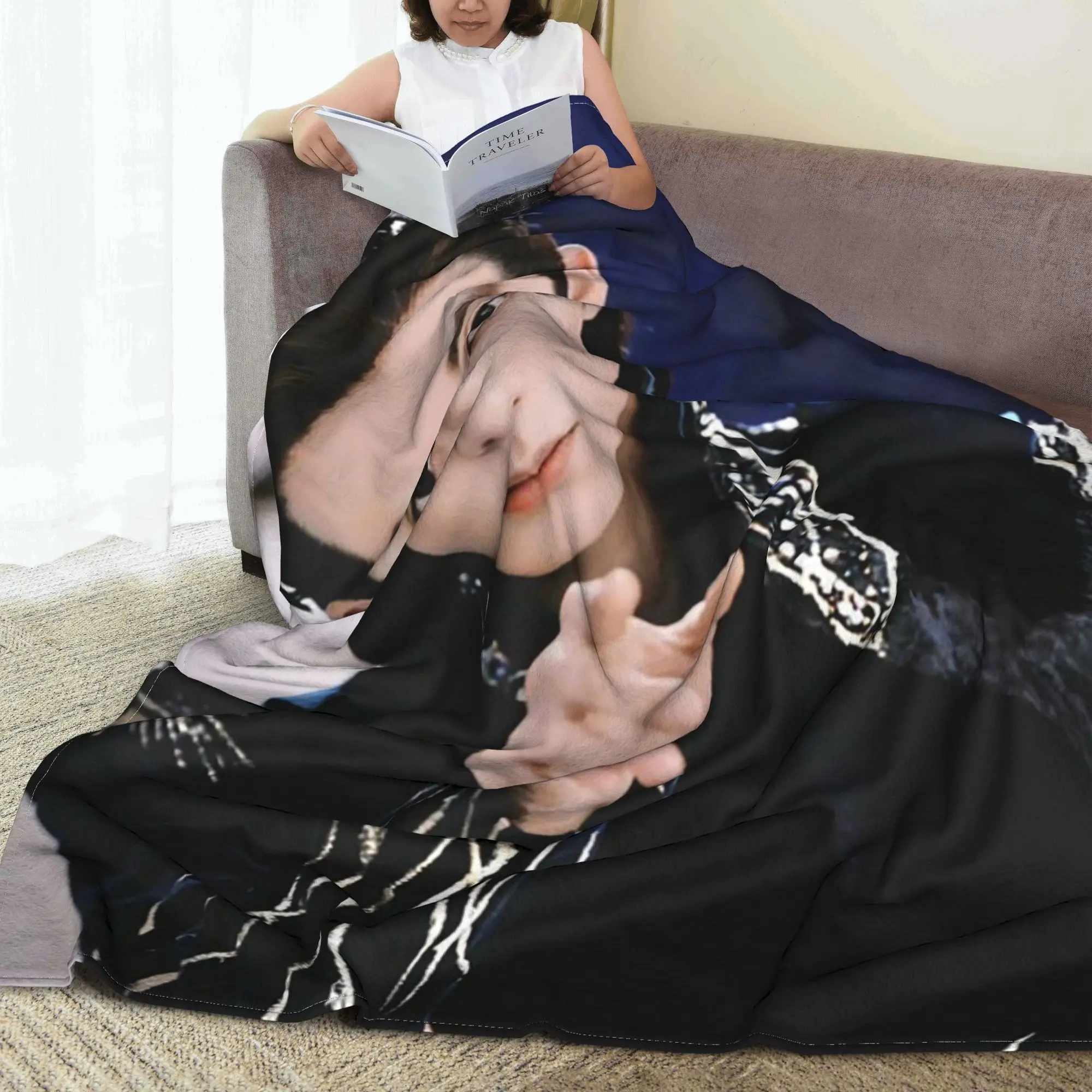 Dylan Wang Dong Fang Da Qiang Cang Lan Jue Blanket Multi-function Fleece Throw Blanket for Couch Office Throws Bedspread Quilt
