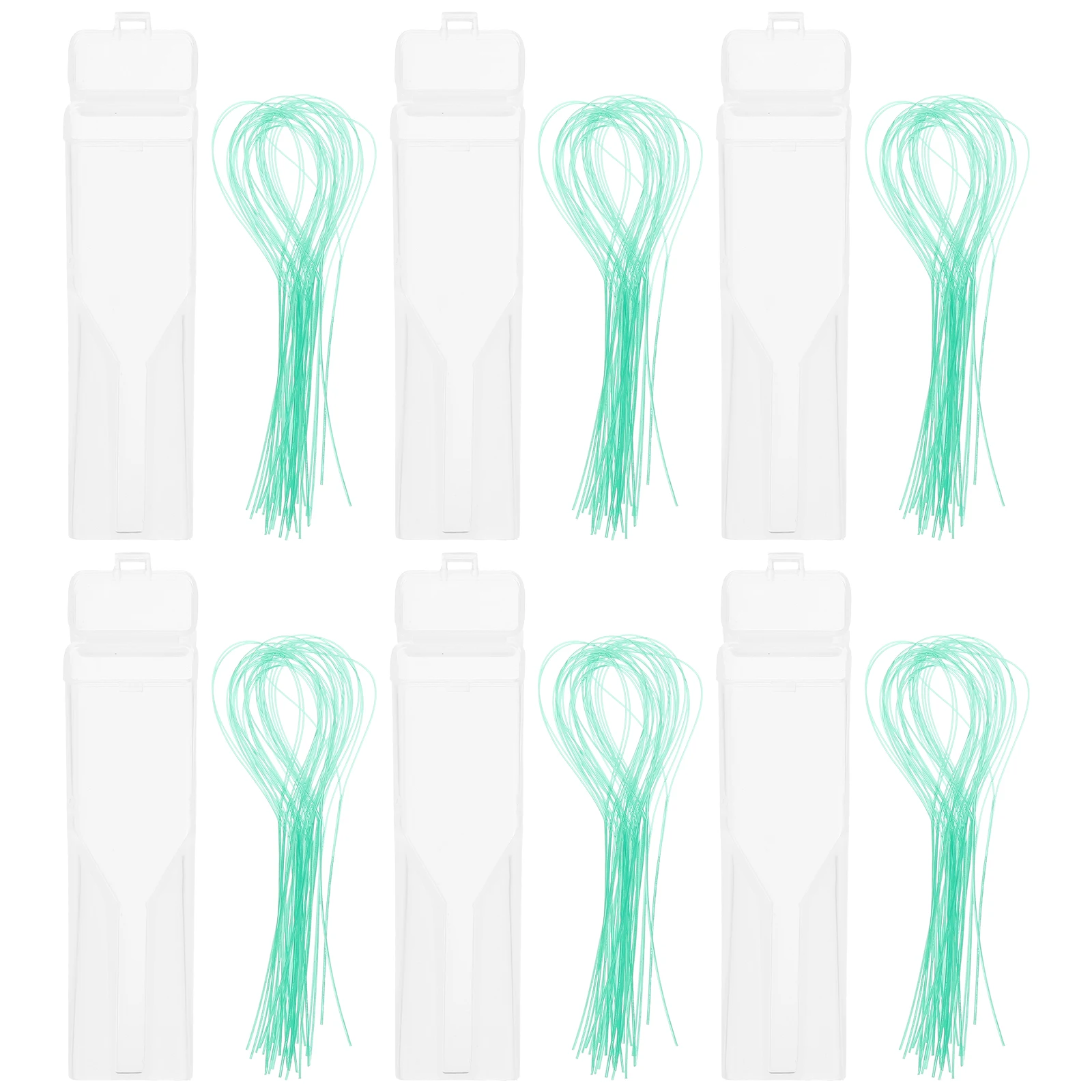 

6 Boxes Dental Floss Threaders Nylon Floss for Braces Portable Travel Storage Case Braces Thread Guide Brace Thread Guide