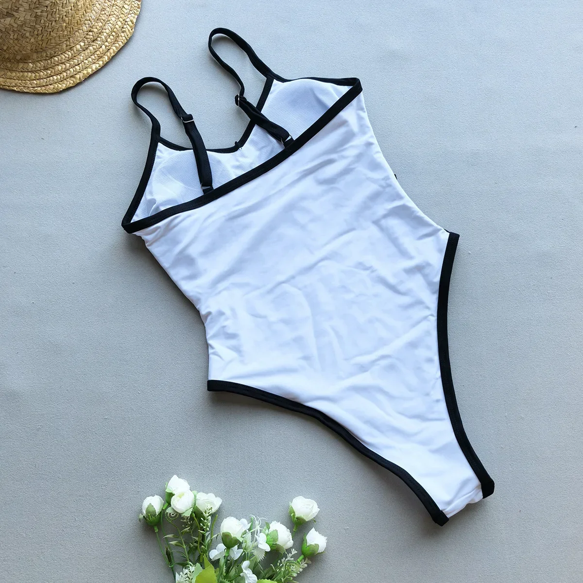 Sexy Backless One Piece Swimsuit 2025 Strappy Monikini Bodysuit for Women Summer Holiday Beach Fashion Swimwear