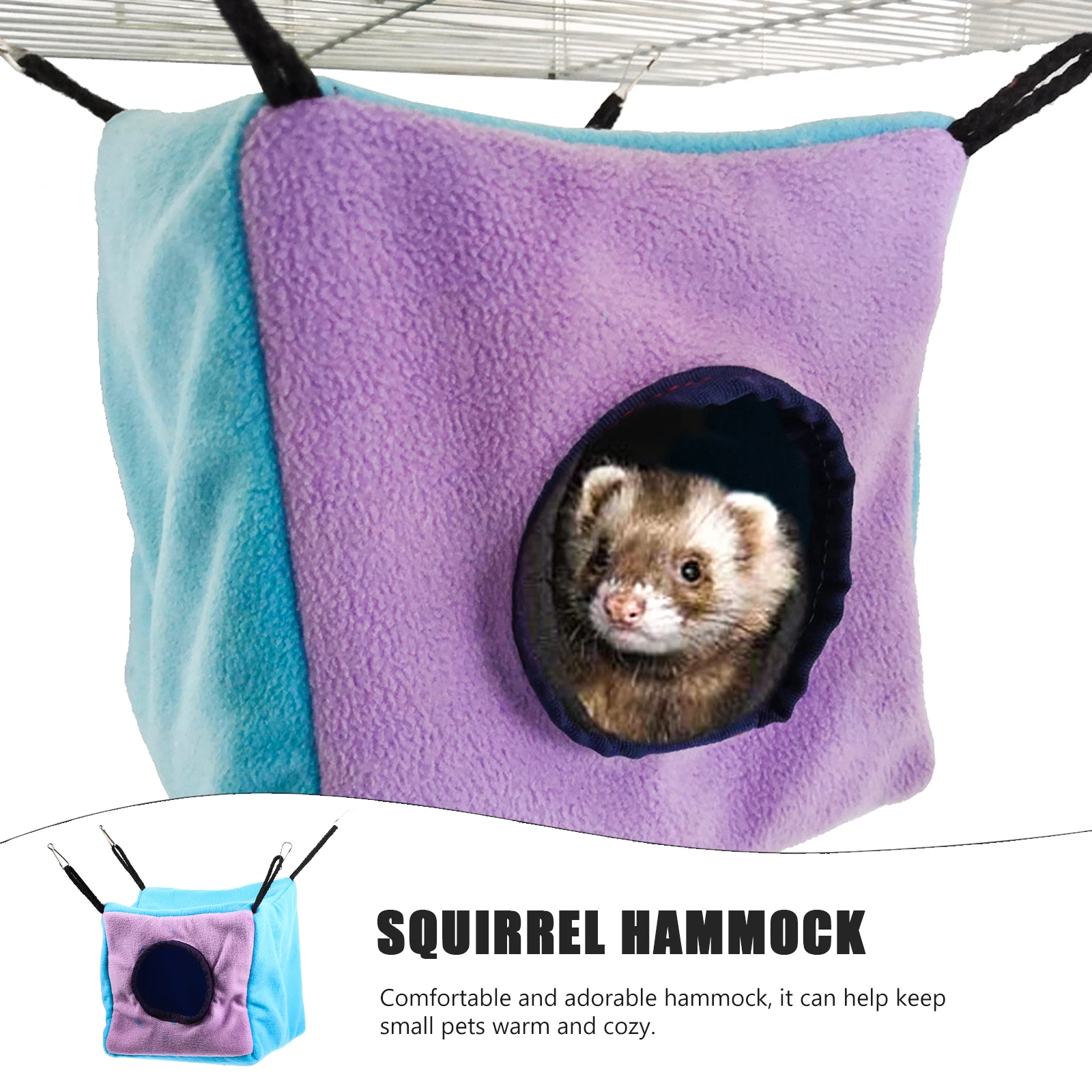 

Pet Hut Hammock For Small Pets Soft Warm Bed Cage Hanging Shelter Hamster Ferret Guinea Pig Squirrel Chinchilla Winter