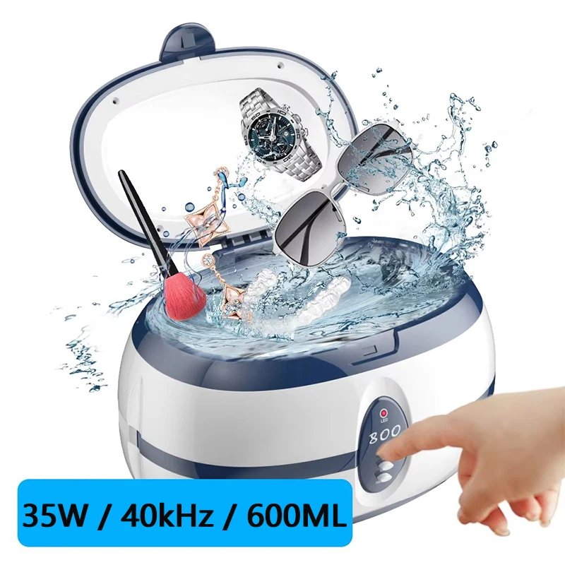 Ultrasonic Cleaner Ultra Sonic Bath Cleaner Mouth Guards Jewelry Watch Glasses Razor Dental Ultrasound Cleaning Machine Cleaner