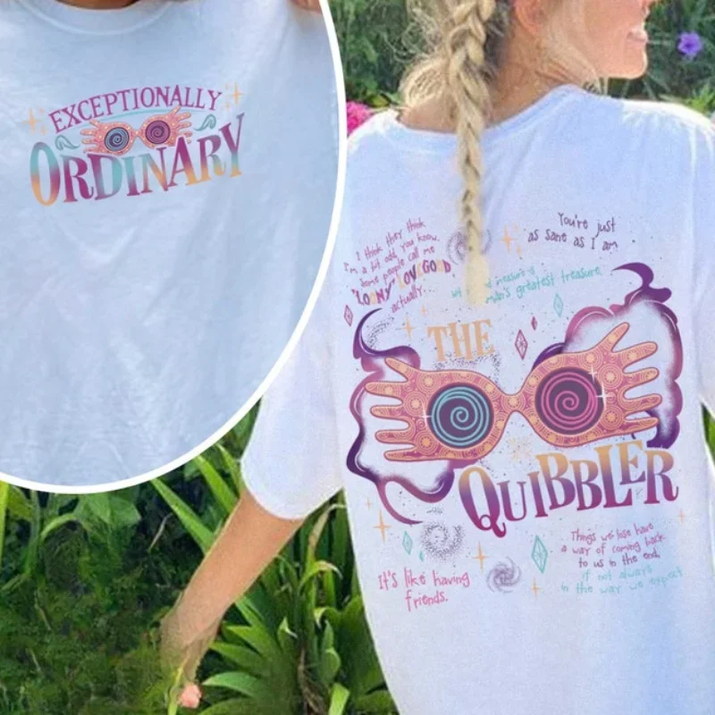 'Just As Sane As I Am' Hp Tee Wizard School Fandom Multiple Color Shirt  Magic Wand Two-sided Bookish print T-shirt Women Tops