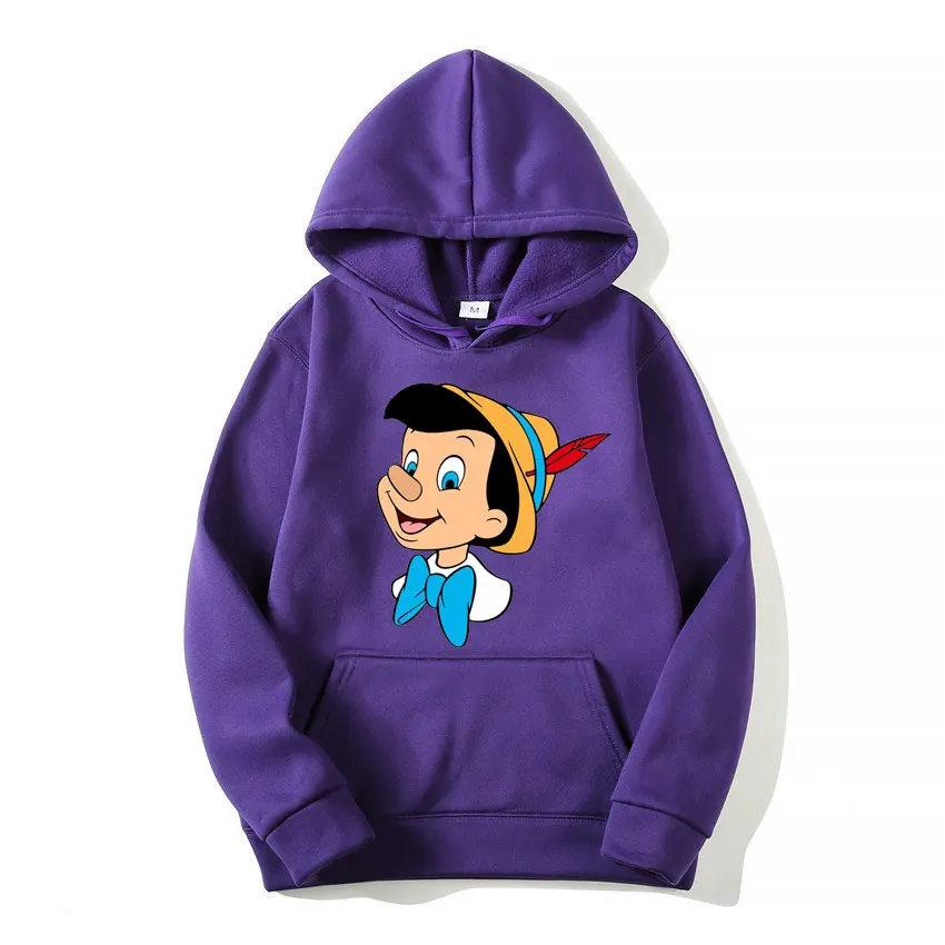 Pinocchio Women Hoodie Tops Spring Autumn 2024 New Fashion Men Pullover Cartoon Anime Couple Oversized Sweatshirt Clothes