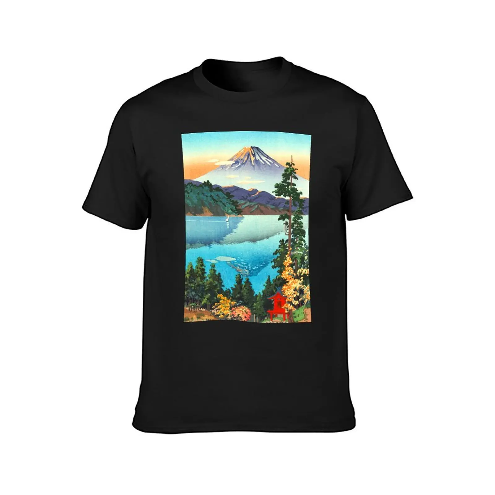 Tsuchiya Koitsu - Lake Ashi in the Hakone Hills T-Shirt customs design your own quick drying tshirts for men