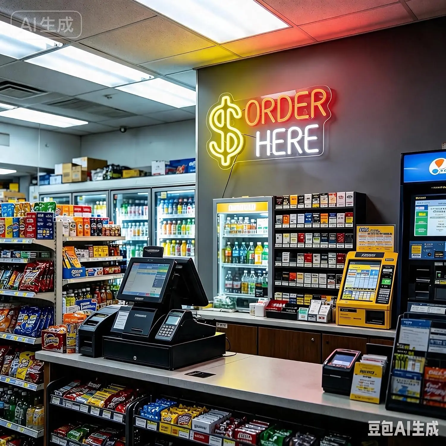 Order Here LED Neon Sign USB  Neon Night Light Wall Art Lamp for Restaurant Fast Food Cafe Retail Shop Business Wall Decor Gift