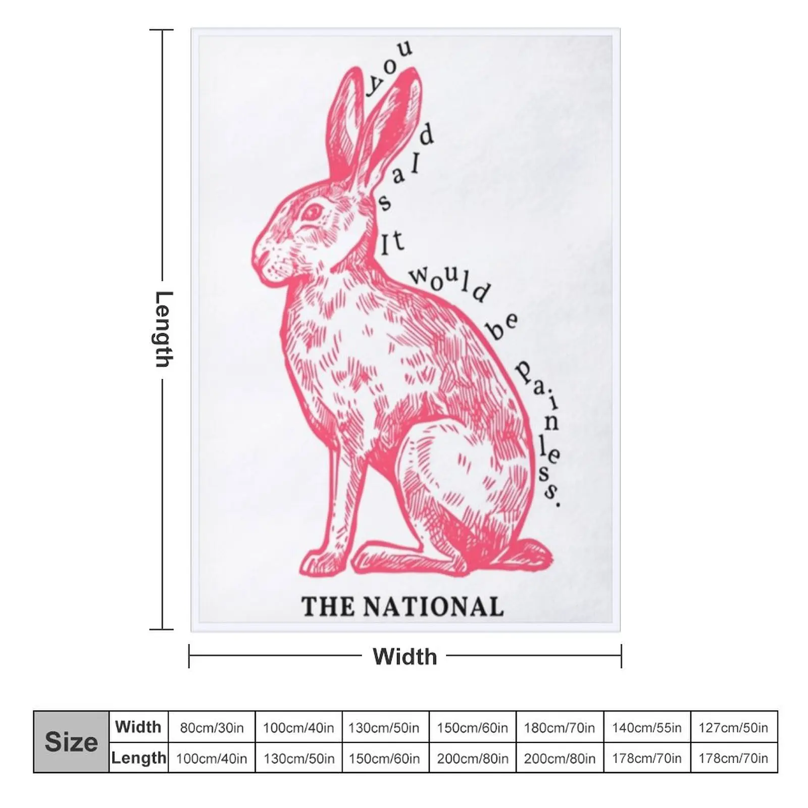 you said it would be painless. The National, _quot_Pink Rabbits_quot Throw Blanket Polar blankets ands Sofa Quilt Blankets