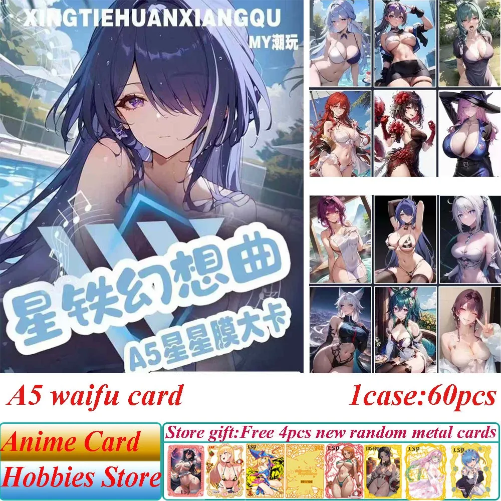 XINGTIEHUANXIANGQU A5 Size Goddess Story Cards Rem Anime Popular Female Characters Sexy Swimsuit Bikini Feast Board Game Cards