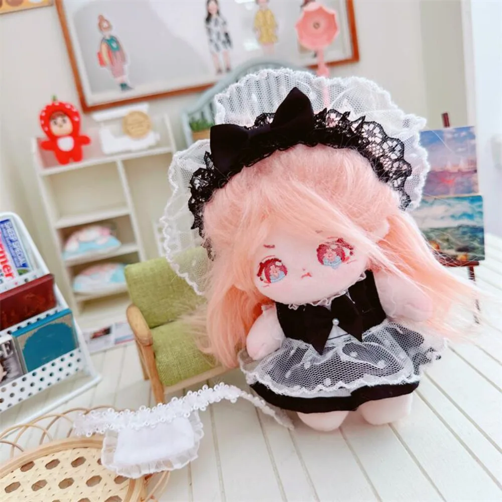 Maid Dress Cotton Maid Skirt Headwear Apron 10cm Cotton Clothes Dress Up Clothing Set Idol Dress Accessories