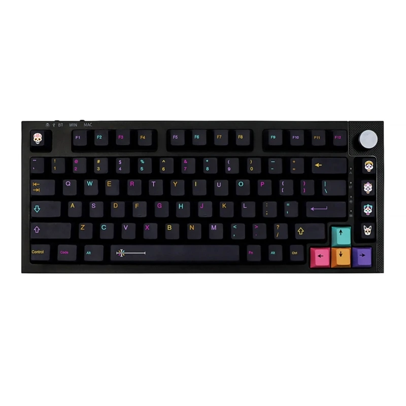 2024 New Keycaps Set GameTheme CherryProfile  for 138 Keys Mechanical Keyboard English/Japanese/ Korean/ Russian