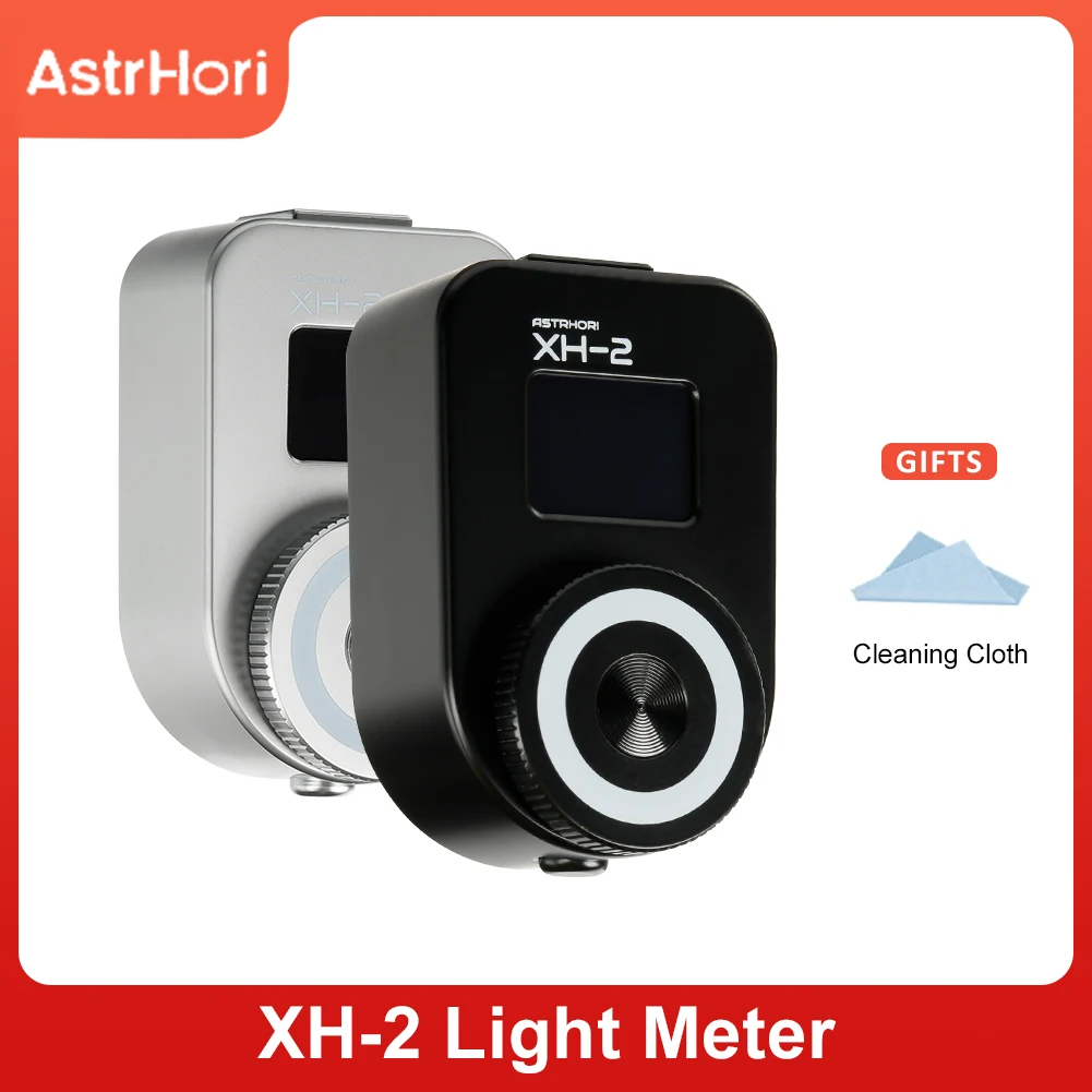 

AstrHori XH-2 Camera Light Meter Auto Light Adjustable Cold Shoe 0.66" OLED Screen 40-stop for Film Pentax Leica Lumix Ricoh