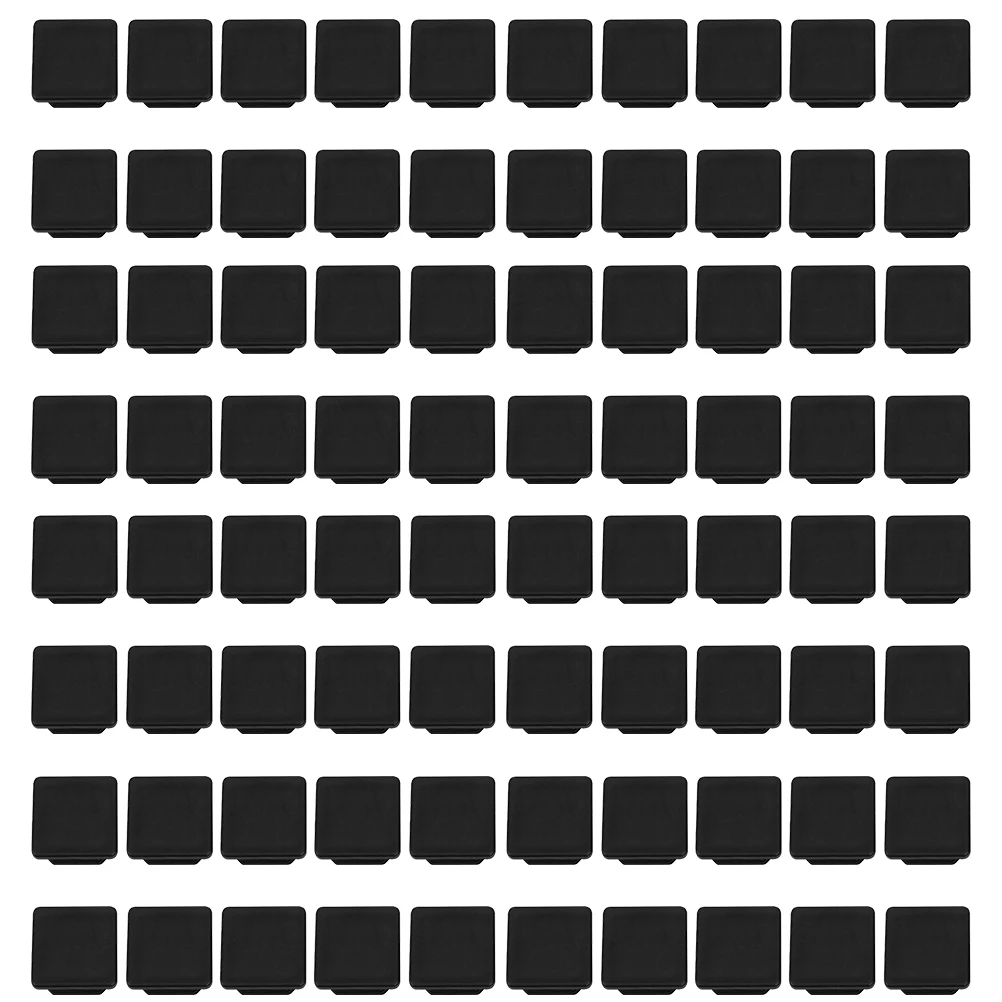 

100 Pcs Square Pipe Plug Tube Bung Tubing End Chair Glide Insert Finishing Furniture Leg Chairs