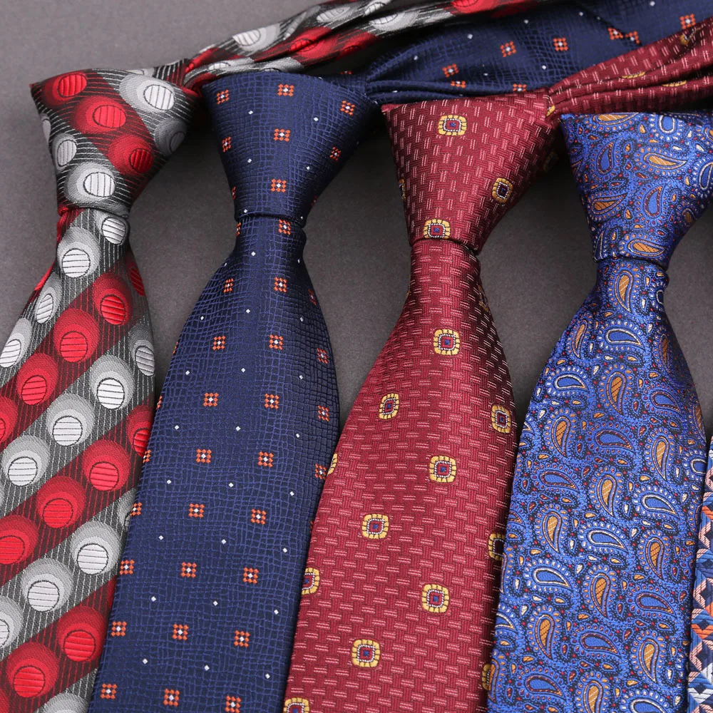 Großhandel Herren-Krawatte, klassisch, gestreift, Paisley, einfarbig, 8 cm, Jacquard-Krawatte, Zubehör, tägliches Outfit, Krawatte, Hochzeit, Party, Geschenk