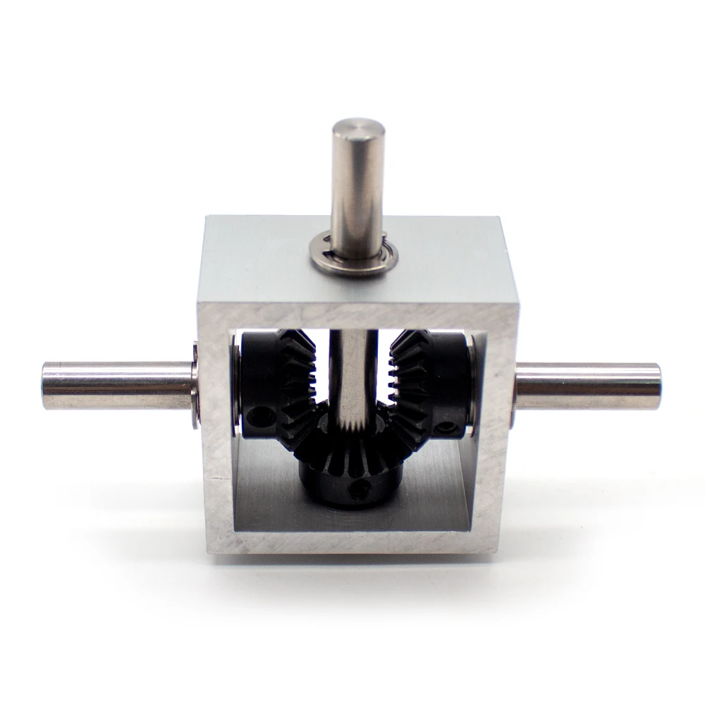 90 Degree Bevel Gear Right Angle Commutator Small Gearbox 1 : 1 Angle Changer Mechanical Drive Module Shaft Diameter 10MM