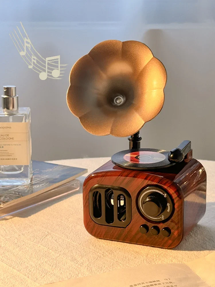 Retro phonograph ornament desktop creative music box living room entrance home nostalgic decoration niche high sense