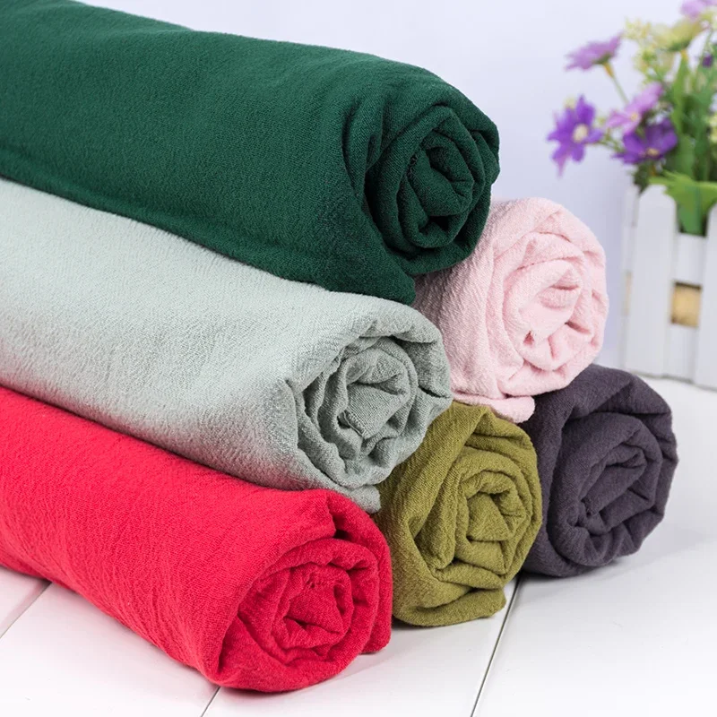 Solid Color Washed Cotton Linen Cloth, Soft Fabric, DIY Dress Robes, Make Spring and Autumn Clothing, 130cm x 50cm, 210g per m