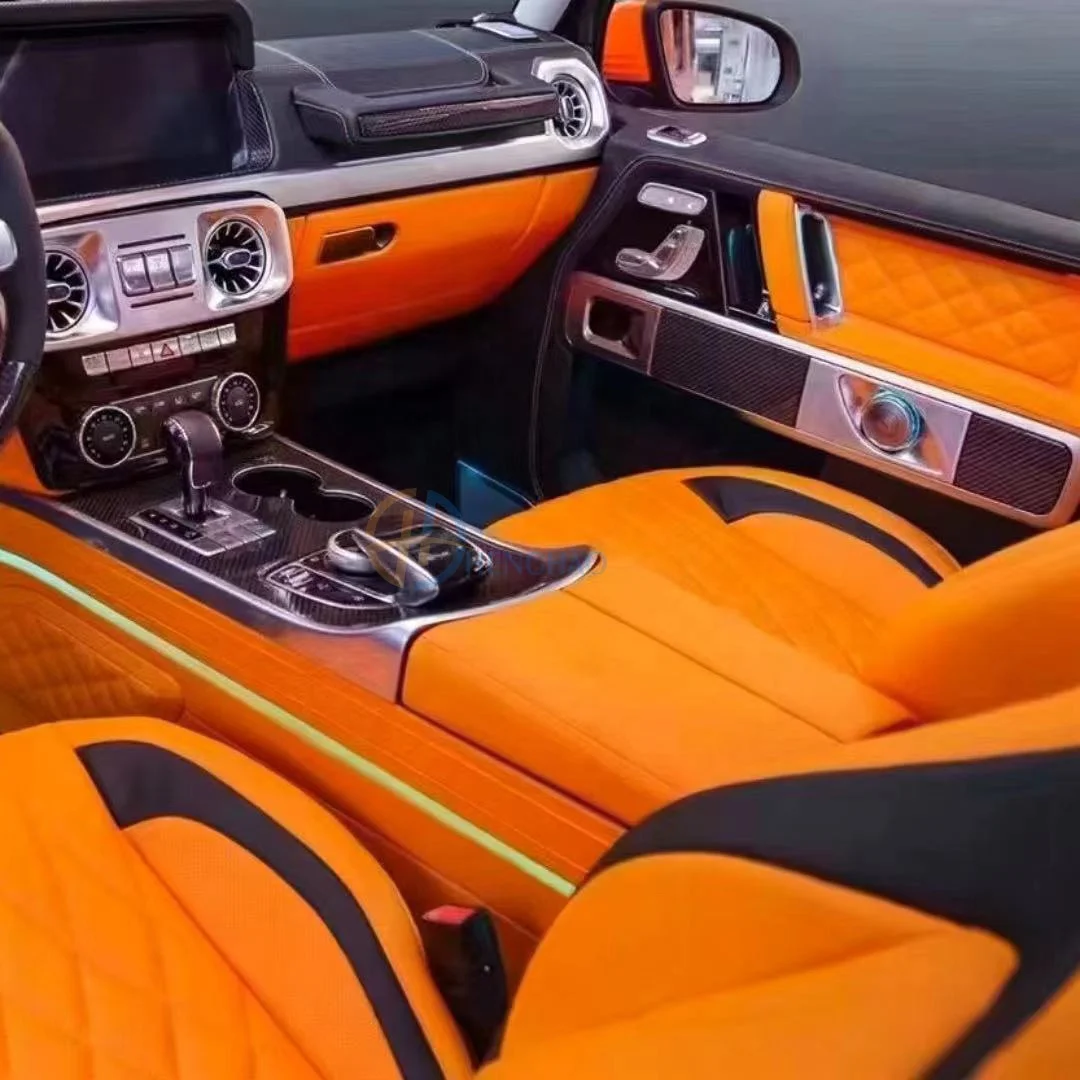 طقم تجميل السيارة الداخلي لمجموعة ترقية السيارة الداخلية G Wagon G Class 2002-2018 W463 إلى W464 G63 B-Brabus Style #6