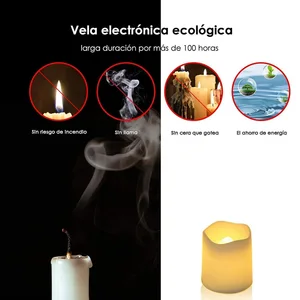 شمعة LED عديمة اللهب للديكور المنزلي على شكل قلب بطارية Tealight حفلة عيد الميلاد زينة الزفاف 24 قطعة أفضل 8 شموع اصطناعية مبيعا - No8