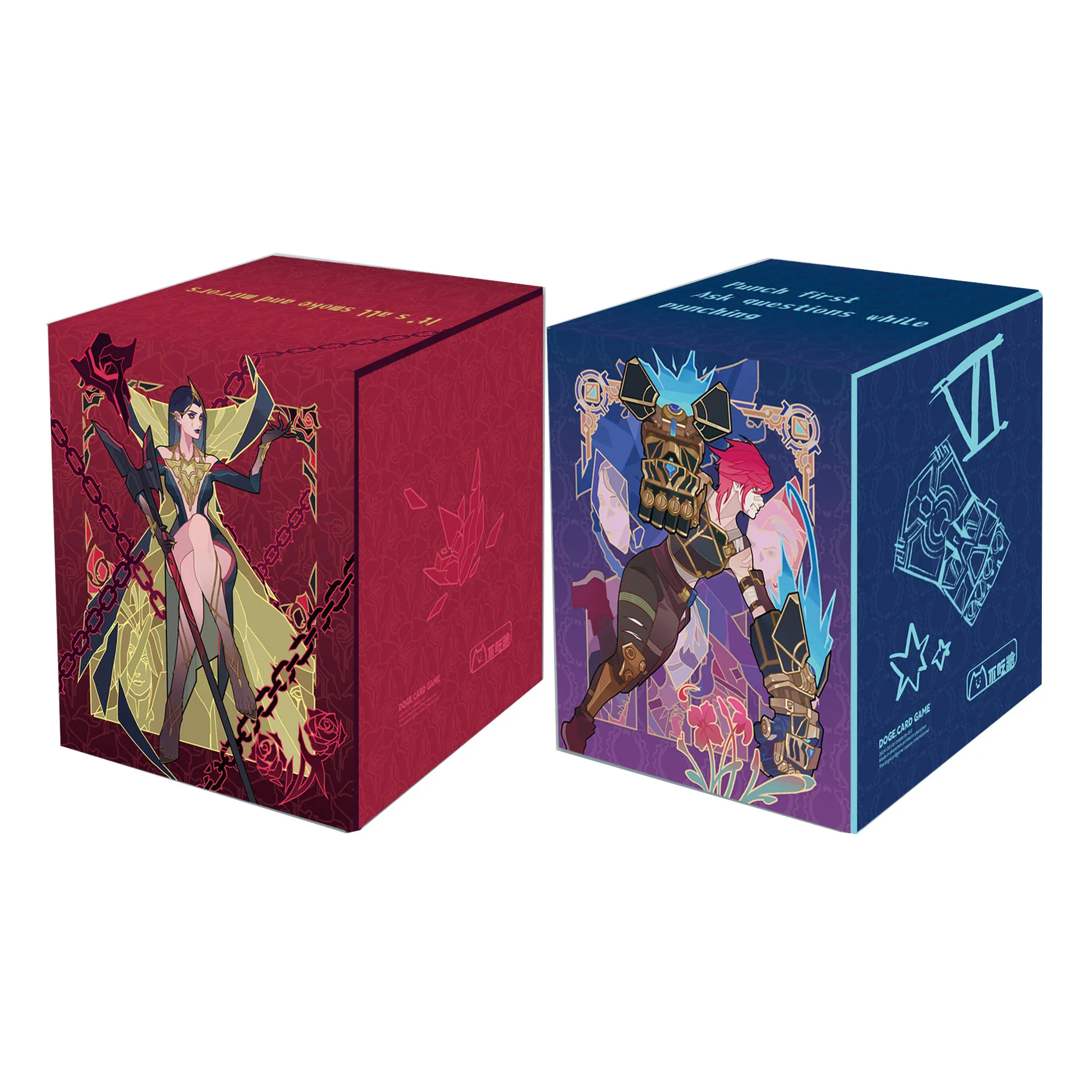 Boîte de rangement pour cartes TCG Leblanc DIY, en cuir haut de gamme, magnétique, avec fenêtre, pour cartes Goddess Story et Vi, cadeau