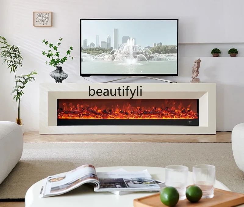 French fireplace TV cabinet, American mantel, simulated fire electronic fireplace core, household