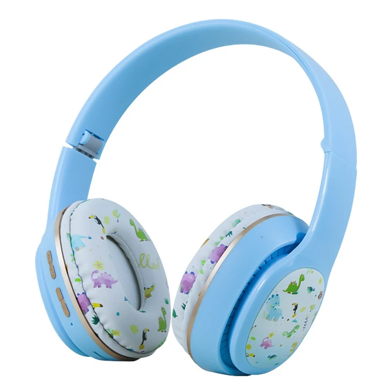 Luxmoc Cartoon Wireless Bluetooth Headphones Long Endurance Hifi Stereo Headset Colorful Breathing Lights Foldable Earphones