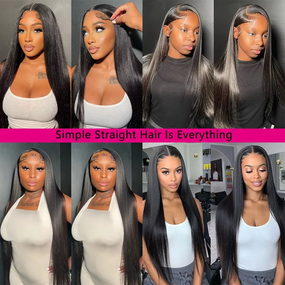 16A Прямые пучки человеческих волос 30 дюймов 100% бразильские человеческие волосы 3/4 Пучки мягких и шелковистых двойных пучков волос для женщин