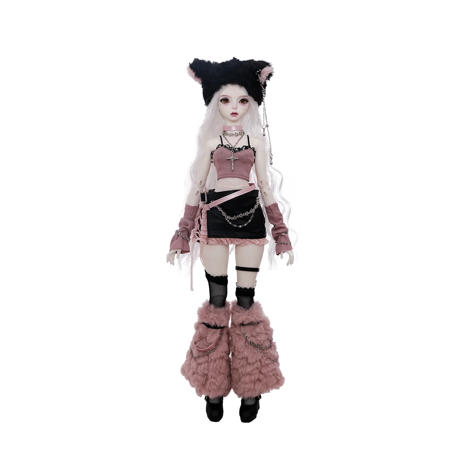 셀리아 N Y2K 배디 1/4 BJD 인형 풀세트 파스텔 펑크 스타일 핑크 사이버 액세서리 스윗 허니 걸 셰가페어리 수집용 피규어