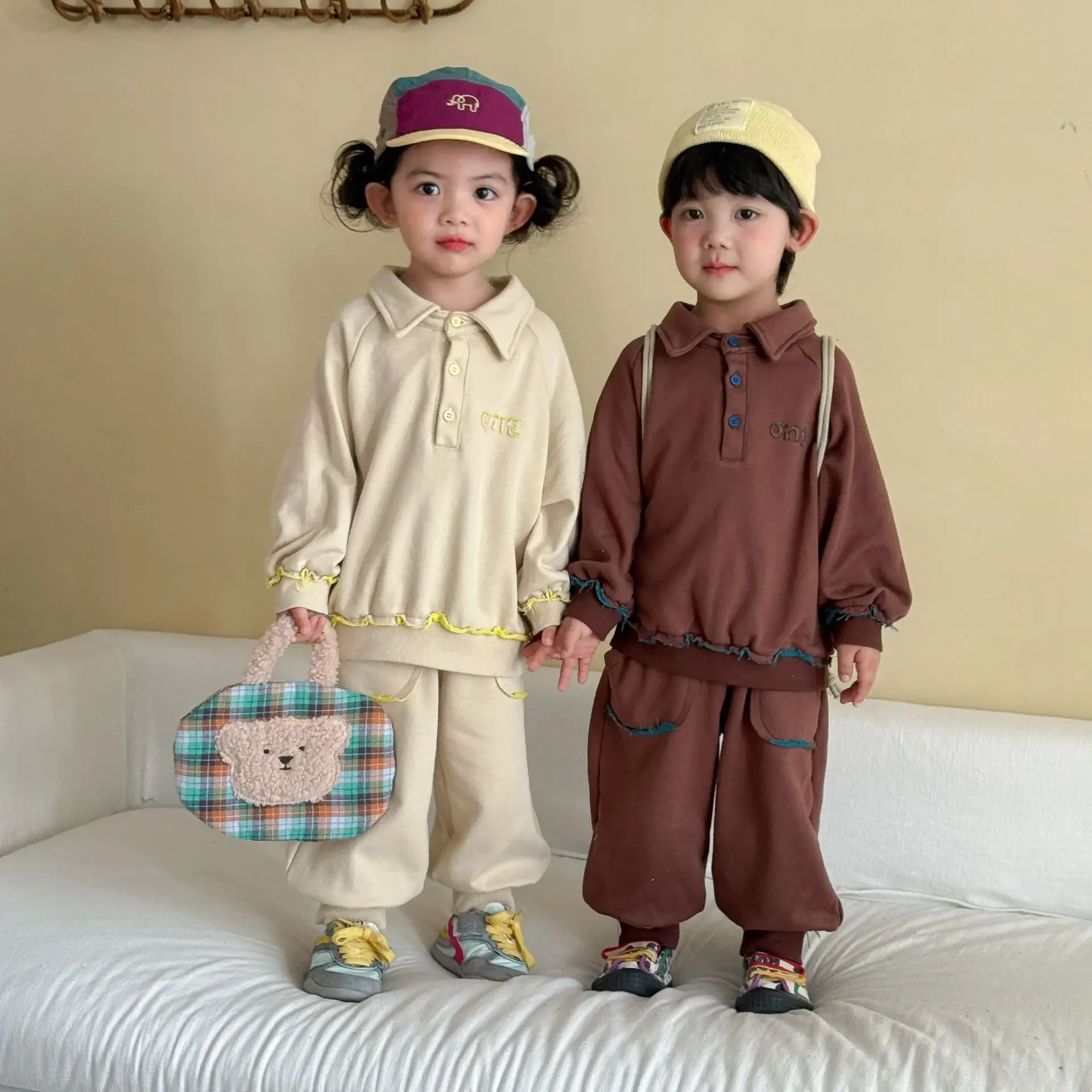 2026 New Children's Set Girls' Sports Loose Spring Autumn Baby Boys' Casual Hoodie Two-piece Set Kids Clothes Boys